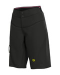 ALÉ Cycling shorts without bib - ENDURO ENDURO  LADY - black