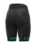 ALÉ Cycling shorts without bib - PRR STRADA LADY - black/turquoise