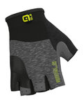 ALÉ Cycling fingerless gloves - COMFORTS - grey/yellow