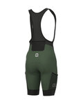ALÉ Cycling bib shorts - OFF-ROAD GRAVEL STONES CARGO - green