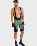 ALÉ Cycling bib shorts - OFF-ROAD GRAVEL STONES CARGO - green