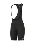 ALÉ Cycling bib shorts - SOLID BLEND LADY - black/white