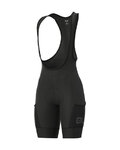ALÉ Cycling bib shorts - OFF-ROAD GRAVEL STONES CARGO LADY - black