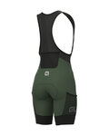 ALÉ Cycling bib shorts - OFF-ROAD GRAVEL STONES CARGO LADY - green
