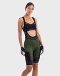 ALÉ Cycling bib shorts - OFF-ROAD GRAVEL STONES CARGO LADY - green