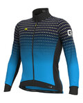 ALÉ Cycling winter long sleeve jersey - PRS BULLET DWR - black/blue