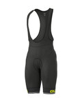 ALÉ Cycling bib shorts - SOLID BLEND WINTER - black/yellow