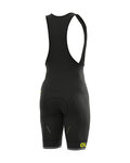 ALÉ Cycling bib shorts - SOLID BLEND WINTER - black/yellow