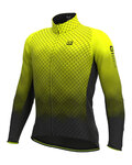 ALÉ Cycling winter long sleeve jersey - R-EV1 CLIMA PROTECTION 2.0 VELOCITY WIND G+ - yellow/black