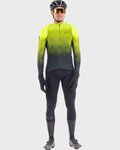 ALÉ Cycling winter long sleeve jersey - R-EV1 CLIMA PROTECTION 2.0 VELOCITY WIND G+ - yellow/black