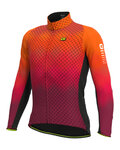 ALÉ Cycling winter long sleeve jersey - R-EV1 CLIMA PROTECTION 2.0 VELOCITY WIND G+ - orange/black