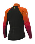 ALÉ Cycling winter long sleeve jersey - R-EV1 CLIMA PROTECTION 2.0 VELOCITY WIND G+ - orange/black