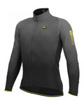 ALÉ Cycling winter long sleeve jersey - R-EV1 CLIMA PROTECTION 2.0 VELOCITY WIND G+ - grey/black