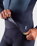 ALÉ Cycling winter long sleeve jersey - R-EV1 CLIMA PROTECTION 2.0 VELOCITY WIND G+ - grey/black