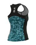 ALÉ Cycling sleeveless jersey - SOLID TRIANGLES LADY - green