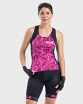ALÉ Cycling sleeveless jersey - SOLID TRIANGLES LADY - pink/purple