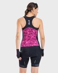 ALÉ Cycling sleeveless jersey - SOLID TRIANGLES LADY - pink/purple