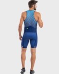 ALÉ Cycling skinsuit - TRIATHLON  STARS LONG TRI - blue/orange