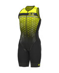 ALÉ Cycling skinsuit - TRIATHLON  STARS LONG TRI - black/yellow
