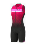 ALÉ Cycling skinsuit - TRIATHLON STARS LONG TRI LADY - red/black