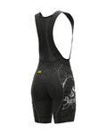 ALÉ Cycling bib shorts - PRR SKULL LADY - black