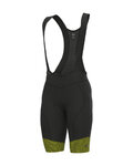 ALÉ Cycling bib shorts - PRS MASTER 2.0 - black/yellow