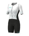 ALÉ Cycling skinsuit - TRIATHLON  MAUI LONG TRI LADY SS - white