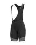 ALÉ Cycling bib shorts - PRS MASTER 2.0 LADY - black/white
