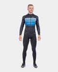 ALÉ Cycling winter long sleeve jersey - PR-R SOMBRA WOOL THERMO - black/blue