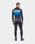 ALÉ Cycling winter long sleeve jersey - PR-R SOMBRA WOOL THERMO - black/blue