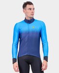 ALÉ Cycling thermal jacket - PR-S GRADIENT - blue/light blue