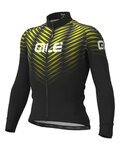 ALÉ Cycling winter long sleeve jersey - SOLID THORN - black/yellow