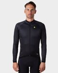 ALÉ Cycling winter long sleeve jersey - R-EV1 THERMAL - black