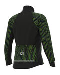 ALÉ Cycling thermal jacket - PR-R GREEN BOLT - black/green