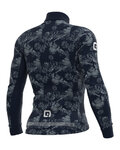 ALÉ Cycling winter long sleeve jersey - PR-R LAS VEGAS - blue/grey