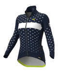 ALÉ Cycling thermal jacket - PR-R STARS - blue/white