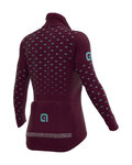 ALÉ Cycling thermal jacket - PR-R STARS - bordeaux/turquoise