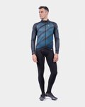ALÉ Cycling thermal jacket - PR-R TAK WOOL THERMO - black/blue