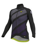 ALÉ Cycling thermal jacket - PR-R TAK WOOL THERMO - black/purple