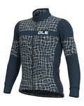 ALÉ Cycling winter long sleeve jersey - SOLID WALL - blue/grey