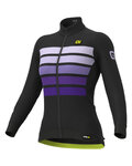 ALÉ Cycling winter long sleeve jersey - PR-R SOMBRA WOOL THERMO - black/purple