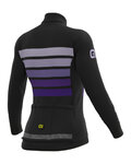 ALÉ Cycling winter long sleeve jersey - PR-R SOMBRA WOOL THERMO - black/purple
