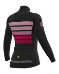 ALÉ Cycling winter long sleeve jersey - PR-R SOMBRA WOOL THERMO - black/pink