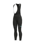 ALÉ Cycling long bib trousers - PR-R MILD - black/turquoise