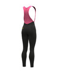 ALÉ Cycling long bib trousers - SOLID ESSENTIAL - pink/black