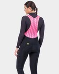 ALÉ Cycling long bib trousers - SOLID ESSENTIAL - pink/black
