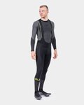 ALÉ Cycling long bib trousers - R-EV1 CLIMA WARM - yellow