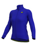 ALÉ Cycling winter long sleeve jersey - R-EV1 WARM RACE - blue