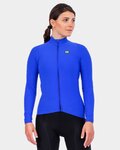 ALÉ Cycling winter long sleeve jersey - R-EV1 WARM RACE - blue