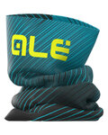 ALÉ Cycling neckwarmer - ACCESSORI STORM - black/turquoise